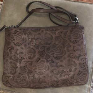 Danier Genuine Leather Láser Cut Crossbody Bag